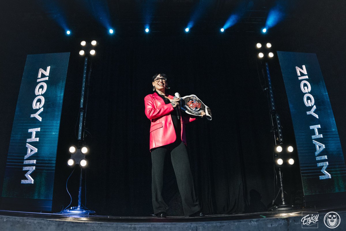 Enjoy Wrestling (@enjoywrestle) on Twitter photo Last night at #EnjoyImmaculate, we revealed our brand new General Manager Ziggy Haim!
Her first action in the role was to make the main event for our season finale in two weeks.
<a href="/Montgomery_m21/">Mikey Montgomery</a> and <a href="/wantedmv/">Michael Vincenzo Young</a> will square off for the right to challenge <a href="/SonnyKissXO/">Sunny Aziza</a> for the vacant Last night at #EnjoyImmaculate, we revealed our brand new General Manager Ziggy Haim!
Her first action in the role was to make the main event for our season finale in two weeks.
<a href="/Montgomery_m21/">Mikey Montgomery</a> and <a href="/wantedmv/">Michael Vincenzo Young</a> will square off for the right to challenge <a href="/SonnyKissXO/">Sunny Aziza</a> for the vacant