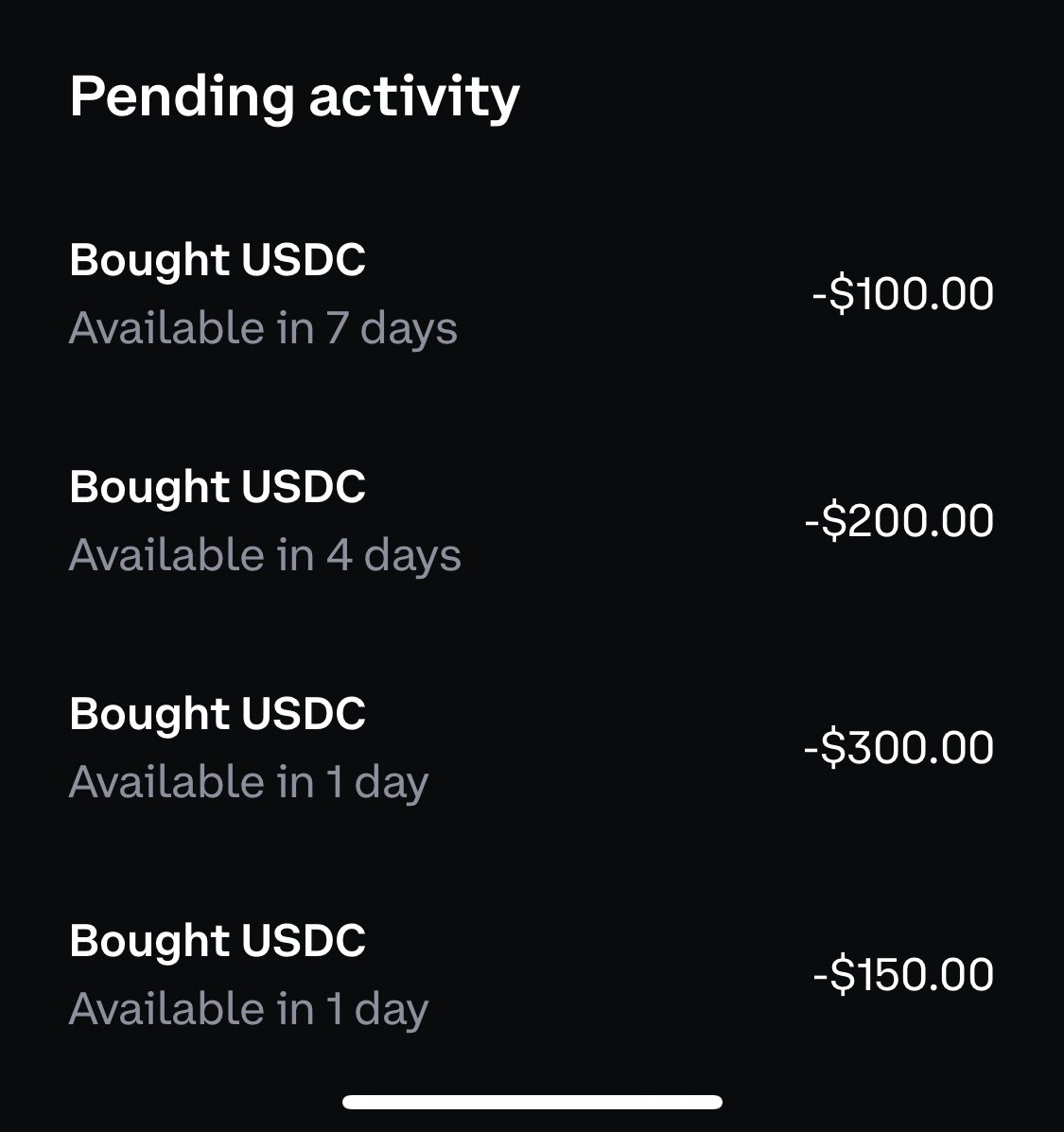 Has anyone else out there that uses the Coinbase debit card notice clearing holds on fund transfers in within the last 5 days or so? I only move in money on a needed basis, and the transfers historically were in stand up until 5 days ago. Neat timing…