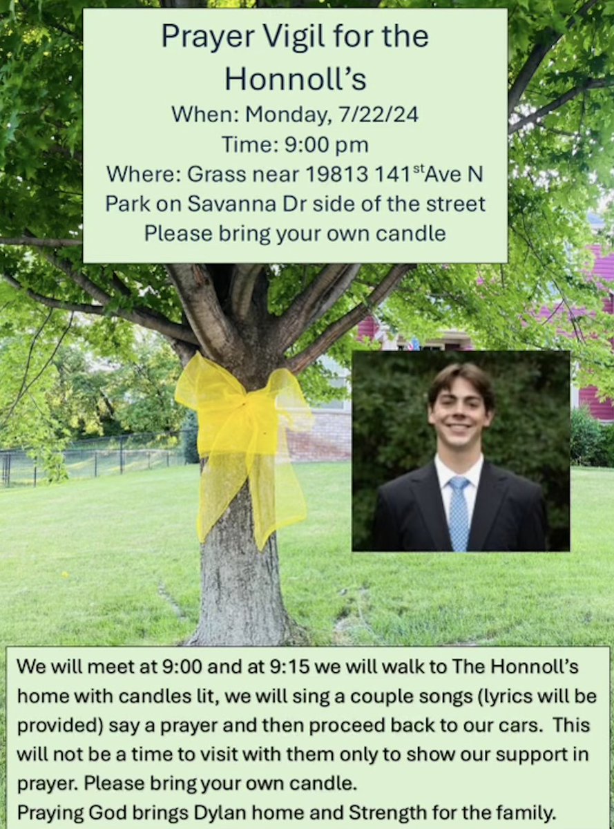 Keep the Honnoll family in your thoughts and prayers.