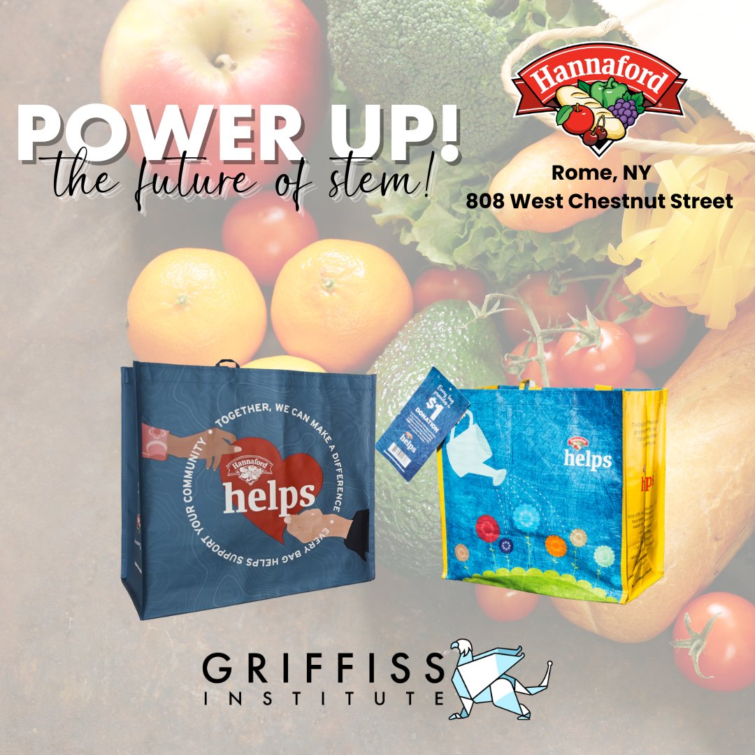 GriffissInst's tweet image. Empower the next generation of innovators! 💡🔋

#STEMSupport #GriffissInstitute #Hannaford #FutureInnovators #STEM #entrepreneurs #innovators #students #local #rome #romeny #bags #grocery