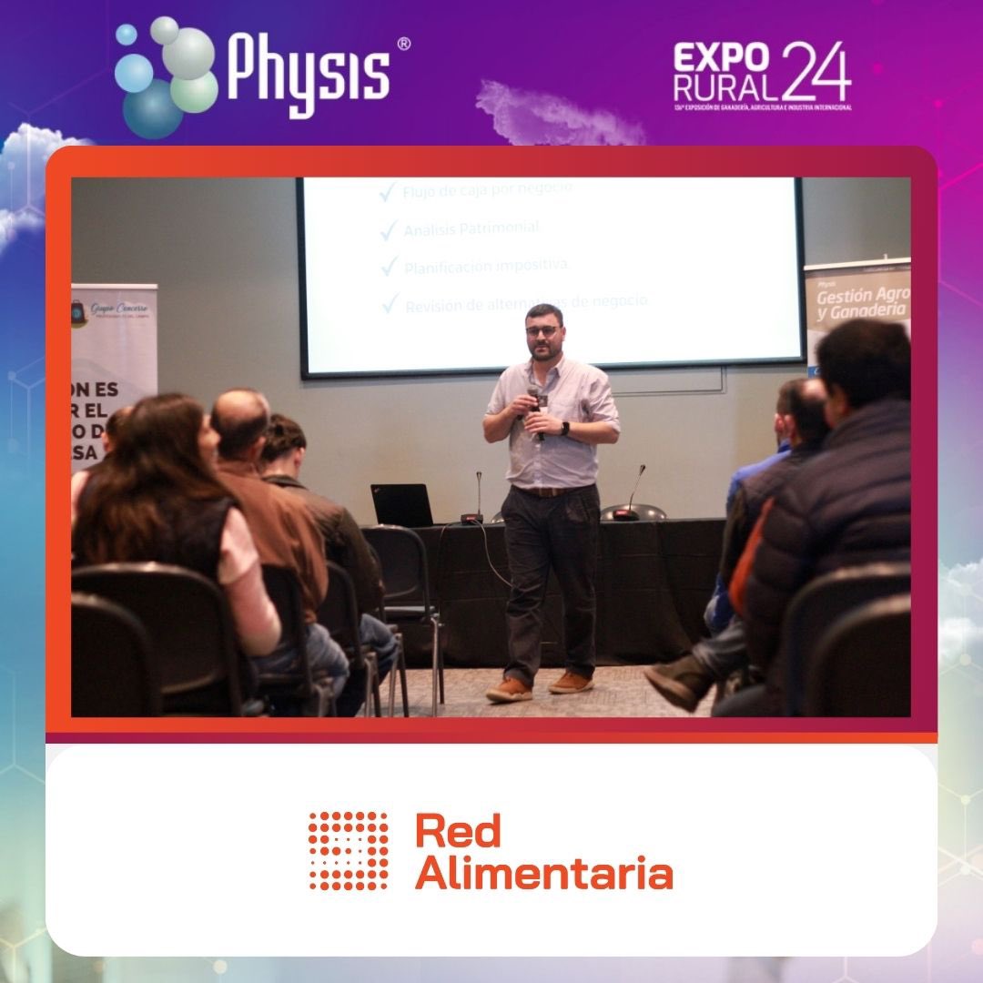Redalimentaria's tweet photo. 🌾 ¡En el primer día de la Exposición Rural, Physis Informática y Grupo Cencerro ofrecieron una charla sobre Control de Gestión! 📊 
Ezequiel Cruz, Lic. en Administración Agropecuaria, presentó nuevas metodologías para maximizar la rentabilidad de la empresa agropecuaria. 🌱👨‍💼 https://t.co/rtCBI3MBiE