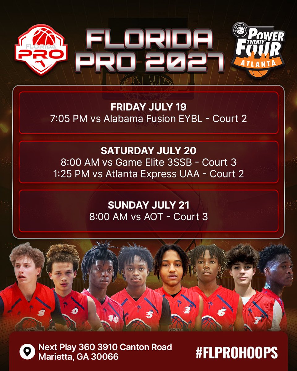 Florida Pro Basketball (@floridaprohoops) on Twitter photo Last event of The Season for our Florida Pro 2027 who are BATTLE READY <a href="/OntheRadarHoops/">Shun Williams</a> Next Play 360 as they compete in the NCAA LIVE PERIOD.
Don’t miss the intense matchups and high-energy performances.
<a href="/jlhemingway95/">Jlhemingway95</a> <a href="/TaiYoungHoops/">Tai Young</a> <a href="/miamidadebb/">Mia High School Bask</a> <a href="/FloridaHoops/">Florida Hoops</a>
<a href="/HoopExchange/">Scott Golden</a> Last event of The Season for our Florida Pro 2027 who are BATTLE READY <a href="/OntheRadarHoops/">Shun Williams</a> Next Play 360 as they compete in the NCAA LIVE PERIOD.
Don’t miss the intense matchups and high-energy performances.
<a href="/jlhemingway95/">Jlhemingway95</a> <a href="/TaiYoungHoops/">Tai Young</a> <a href="/miamidadebb/">Mia High School Bask</a> <a href="/FloridaHoops/">Florida Hoops</a>
<a href="/HoopExchange/">Scott Golden</a>
