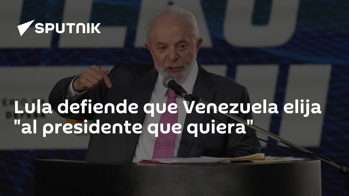 SputnikMundo's tweet photo. Lula defiende que #Venezuela elija "al presidente que quiera" https://t.co/5CC8l0LDCf https://t.co/CzAdD1TBUd