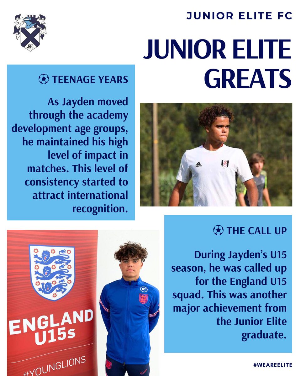 JuniorEliteFC's tweet image. ⚽️ | WITNESS the incredible journey of Jayden Quashie from our grassroots fields to his first professional contract! 

Let his story inspire you to chase your own dreams. (Full story on Insta)

#WeAreElite #DevelopmentGurus #jaydenquashie @fulhamfc @TandridgeYFL @KentYouthLeague
