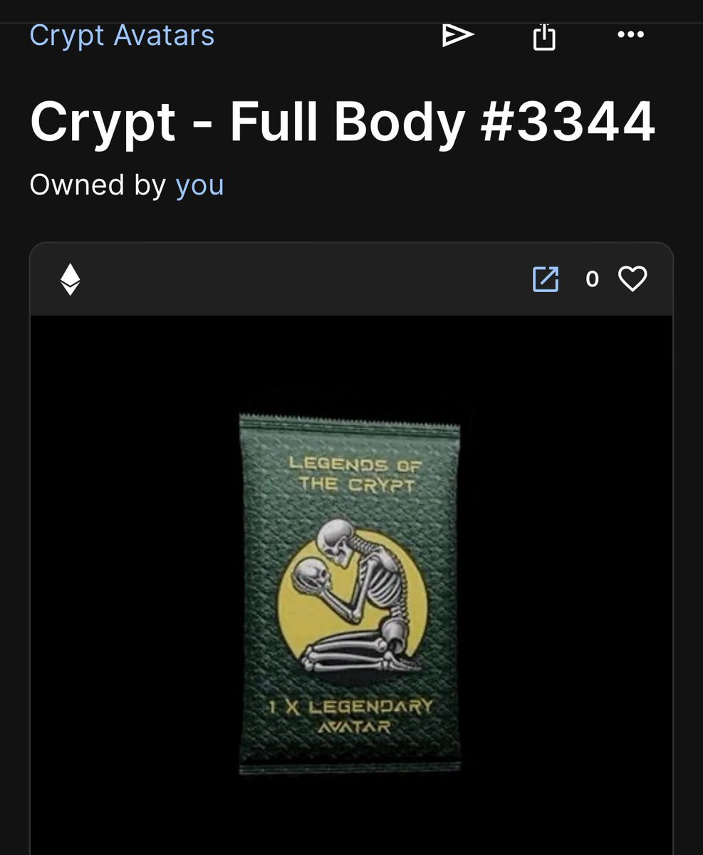 SmitdogEth's tweet image. Would love to Thank @Eldiablo_eth for gifting me a Legendary Crypt Avatar Pack
to create my own insane Fighting Machine!! OR do I hold?!🤔😉
Either way I do have two now!🤟
@TheCrypt_Nfts #CryptAvatars
 💀💎💀💎💀💎