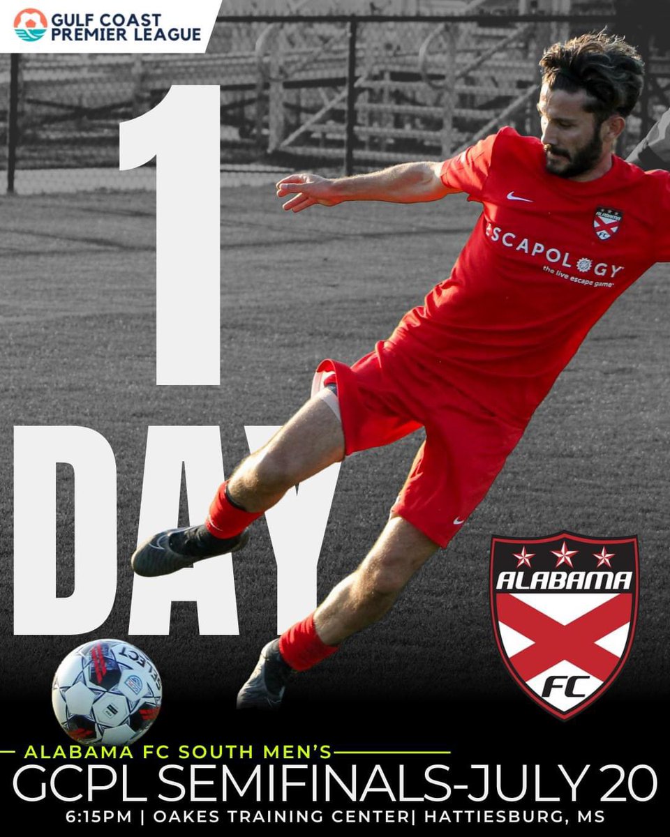 🌟 1 DAY UNTIL SEMIFINALS 🌟

One more day until Match Day on the road against Southern States SC to play in the Gulf Coast Premier League Semifinals.  Lets Go AFC South STORM!
#GoAFC #bigmatch
