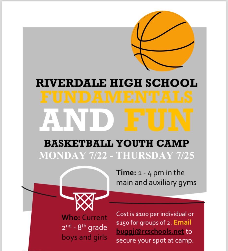 This is a great opportunity for little ones to advance their skills, fundamentals, and technique :) ❤️🏀

There’s prizes too!! 🏆🎁