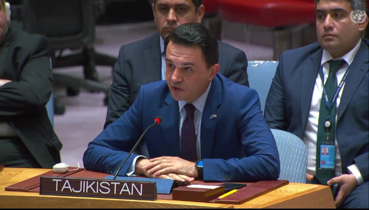 TajikistanPRUN's tweet photo. 🌍 Today at the #UNSC debate on “Cooperation between the UN, regional & subregional organizations: #CSTO, #CIS, #SCO,” #Tajikistan reaffirmed its commitment to enhancing collaboration with these entities and the UN to bolster global peace & security. #InternationalCooperation https://t.co/lmVRYVGErh
