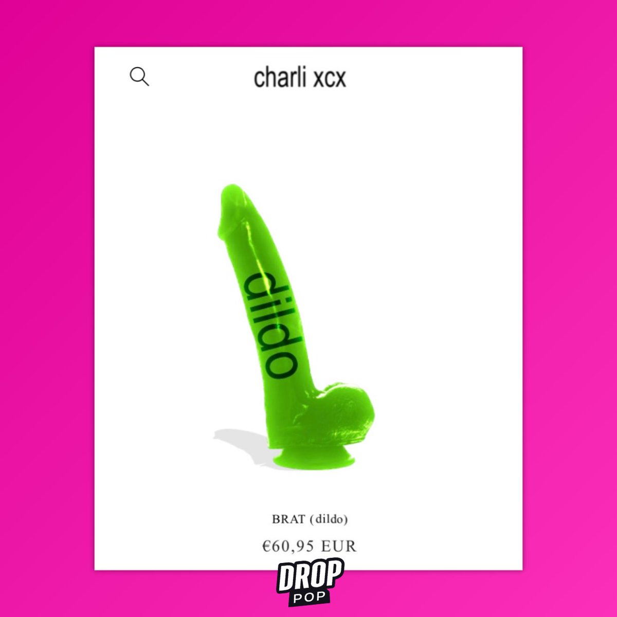 Charli XCX debuts official 'BRAT' dildo.
