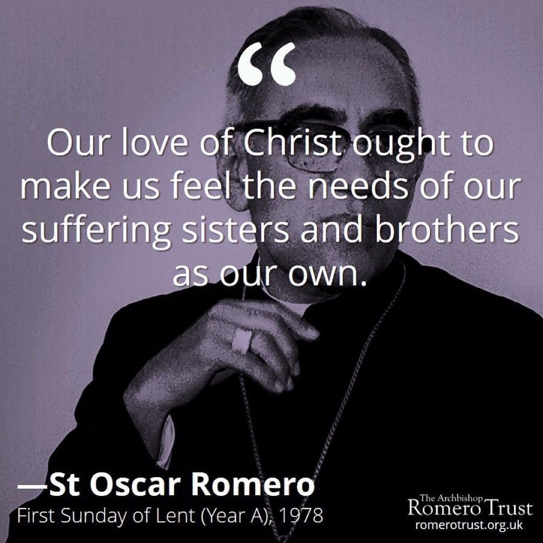 knowsleycoach2's tweet photo. This week in Lourdes we will be walking in the footsteps of St Oscar Romero. We’ll be tweeting some of his words each day thanks to the @RomeroTrust https://t.co/KdJTY1qZ8a
