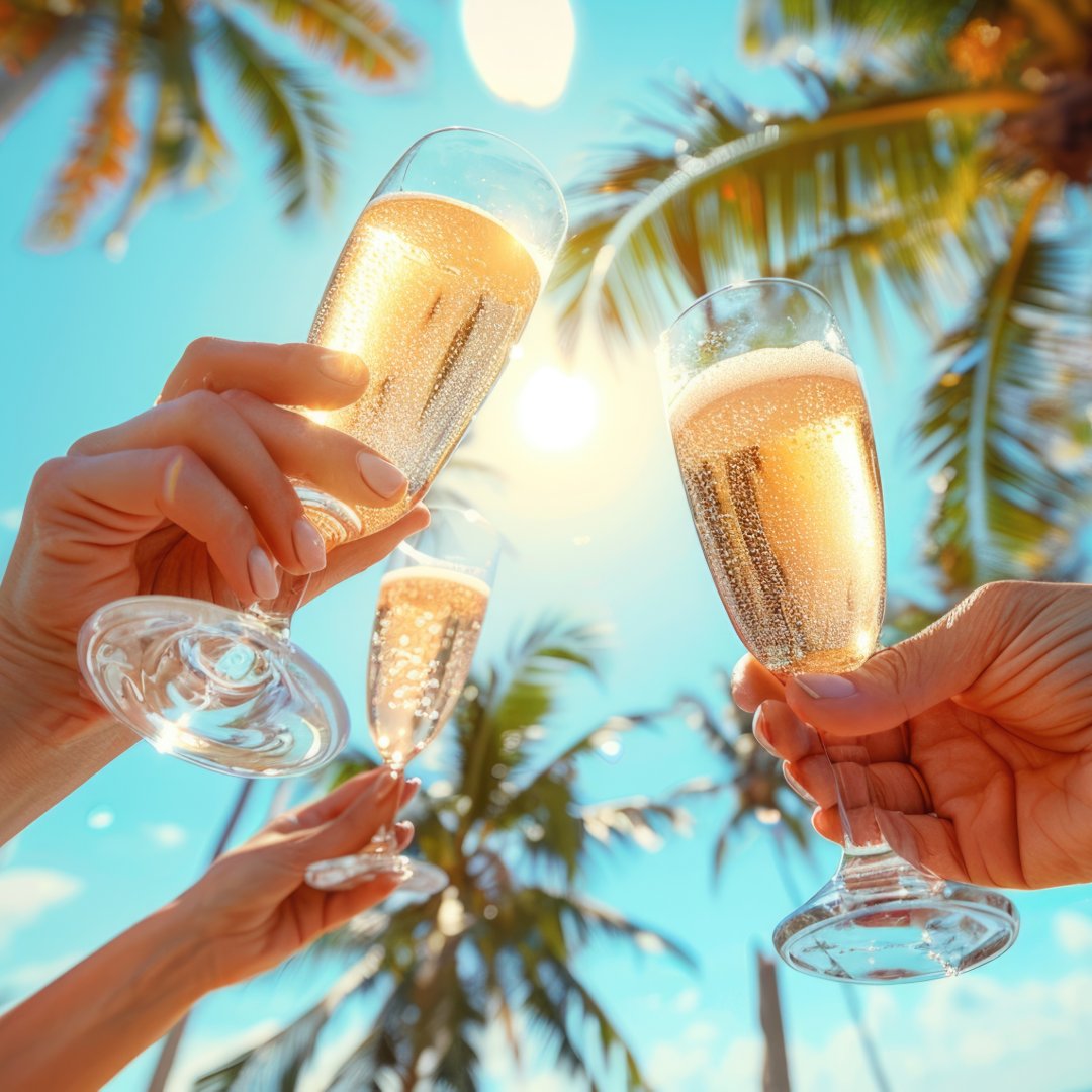 May your weekend be full of tropical vibes, champagne, and memory making adventures! 🌴🥂