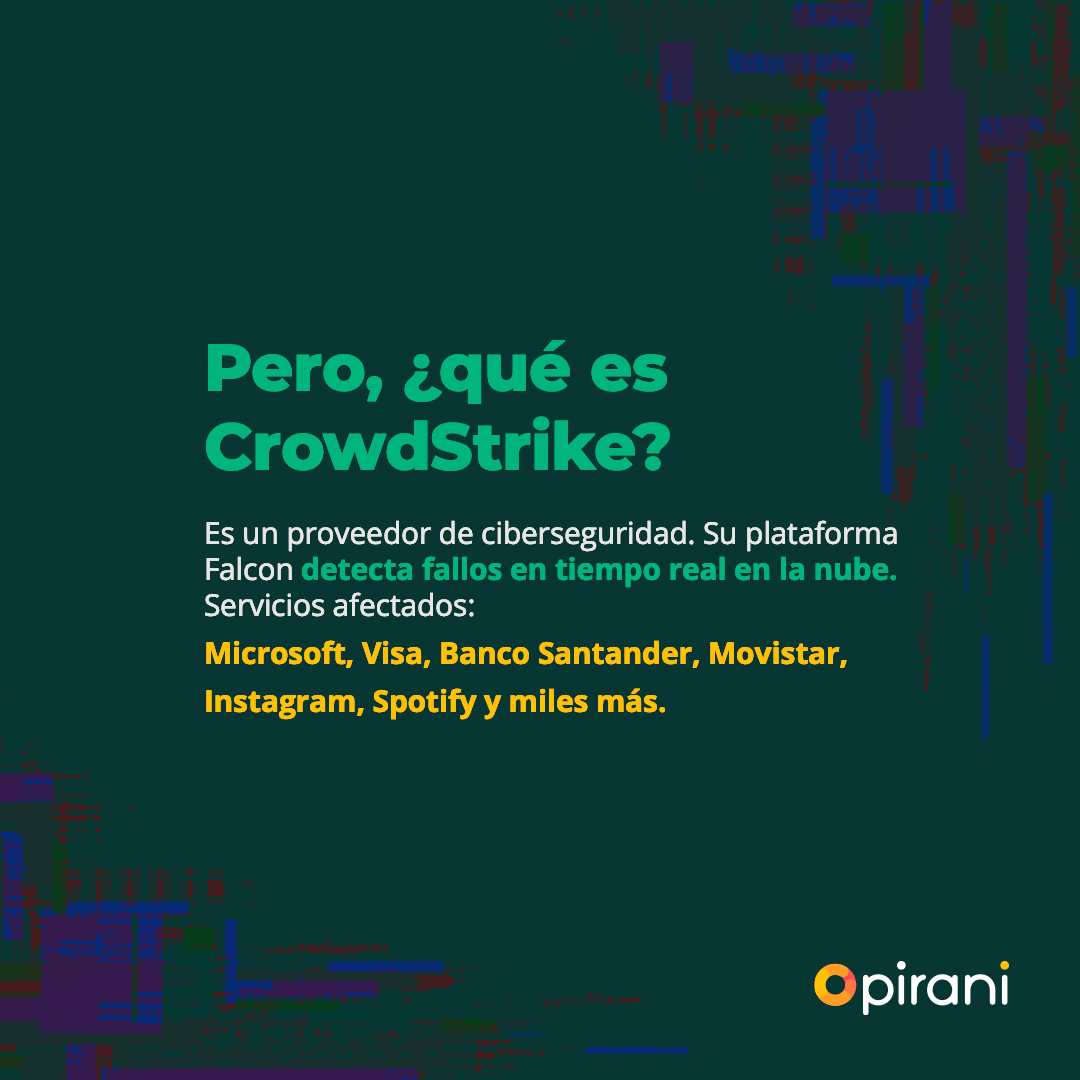 Piranirisk's tweet photo. ¿Cuál fue el fallo de #Crowdstrike  y por qué impactó a miles de empresas al rededor del mundo? 

La caída en varios servicios de Microsft Windows generó pantallas sin servicio, bancos sin operaciones, trenes sin salidas y vuelos cancelados. 

#windows #crowdstrikefalcon #Riesgos https://t.co/nlD7pYXtXq