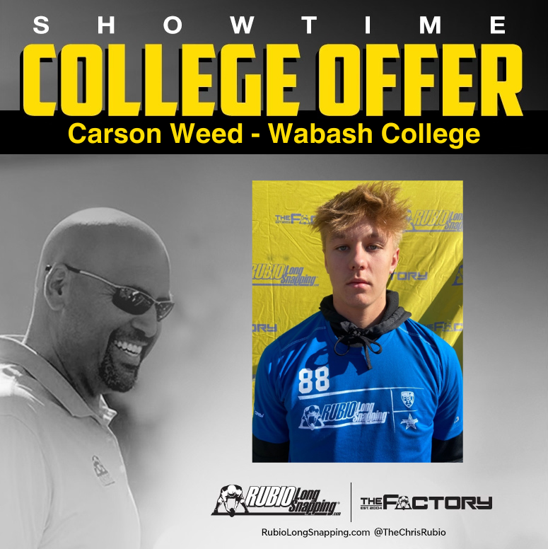 SHOWTIME!!!

Rubio Long Snapper Carson Weed (IN, 2025) has picked up an offer to...

rubiolongsnapping.com/player-ranking…

#RubioFamily | #ToeTheLine