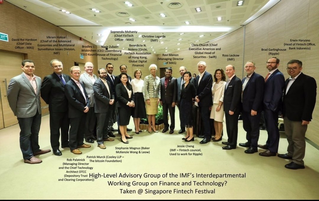 johnny5is_Alive's tweet photo. You should. Sadly Trump doesn't get that the #WEFpuppets already have a #Bridgecurrency to #CBDC with San Fran company Ripple with #XRP
The Public Private Stakeholders have been prepping for a while. This pic was at #Fintech2016
All of Ripples leadership are Former #Swift https://t.co/yeA4xPPl38