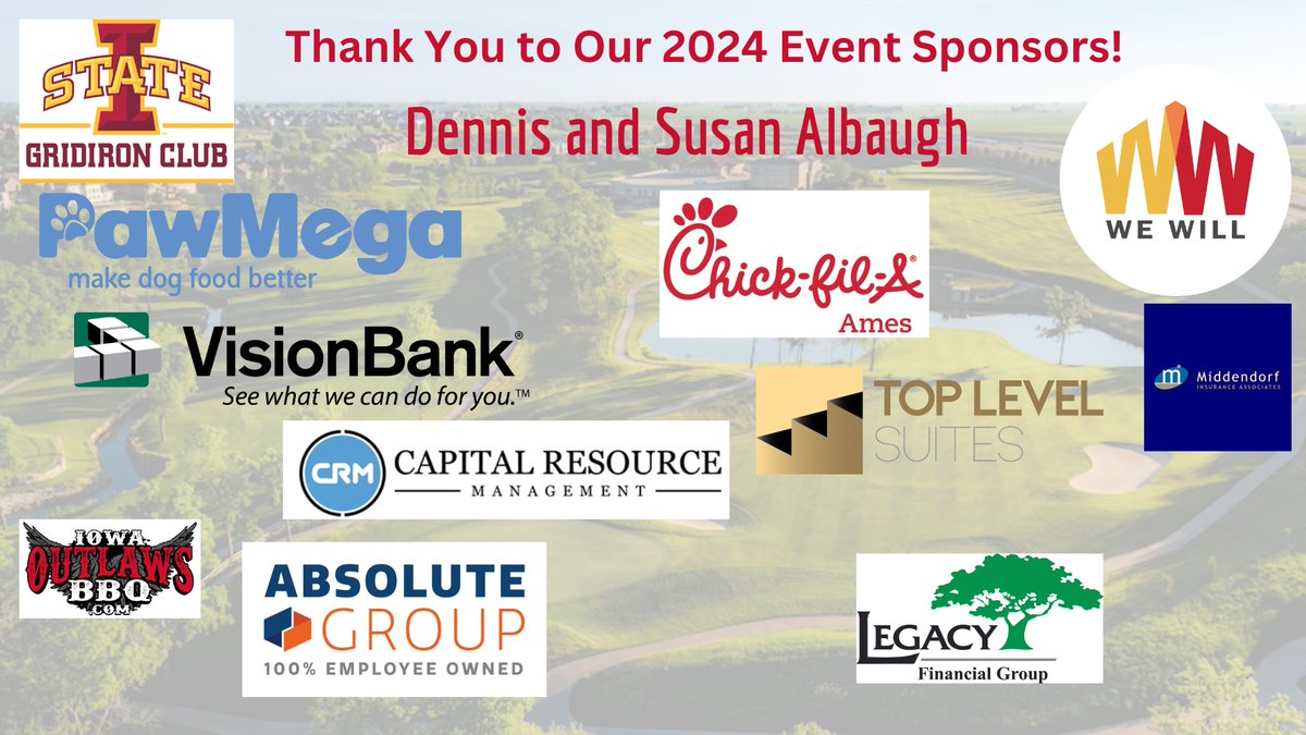 CycloneGridiron's tweet photo. The Cyclones Gridiron Club wants to thank everyone who participated in the Mike Lacey Golf Classic & Summer Social. It was a great day with a lot of money raised to support @CycloneFB. Thank you to our sponsors and donors! We couldn't do this without you. #GridironGiving https://t.co/j48wYgCG64