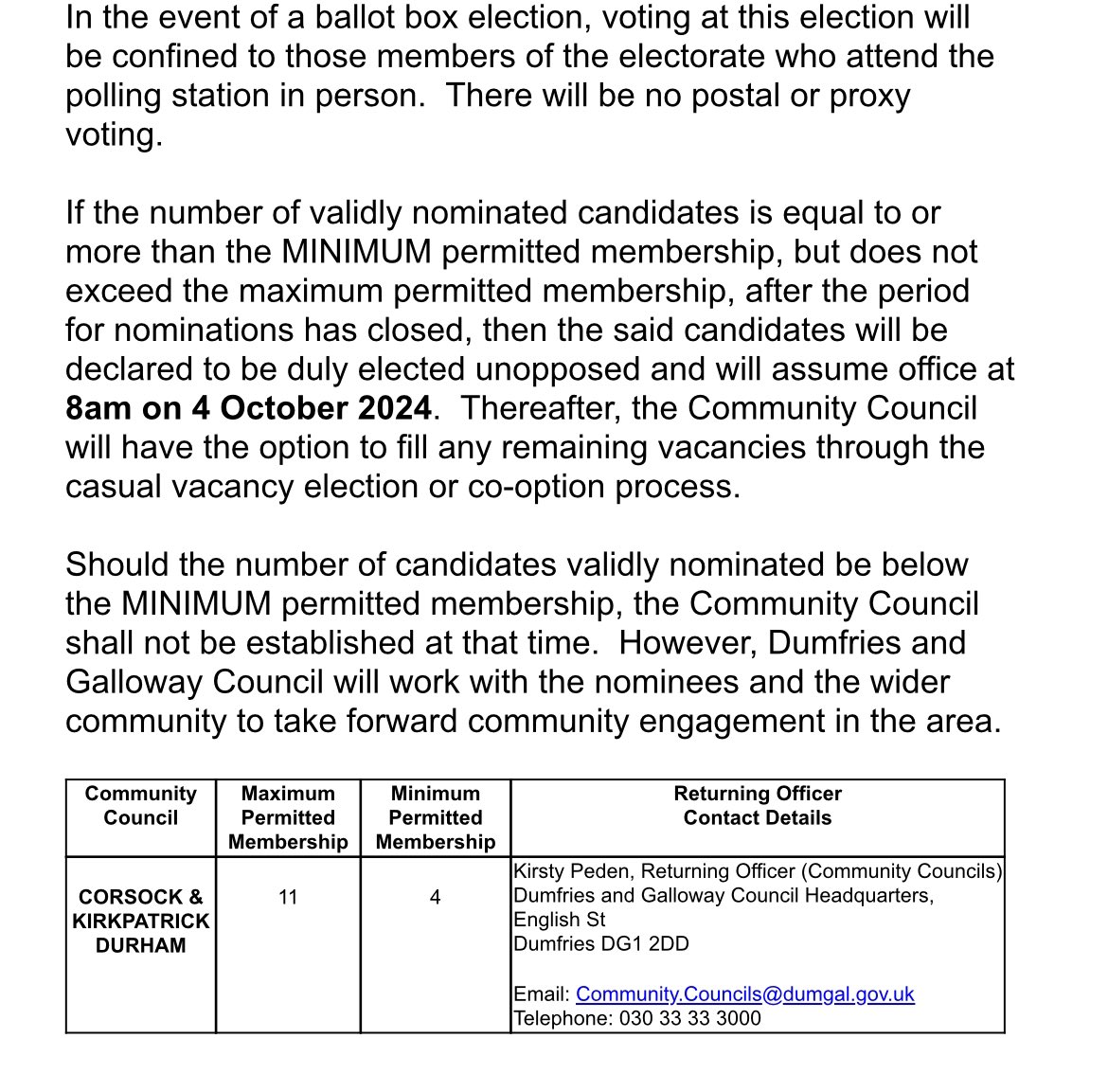 CorsockKPD's tweet photo. Hello!
Could you be a community councillor? CC elections coming up, info below #AskNotWhatYourCommunityCanDoForYou… https://t.co/1ER7tWvsJZ