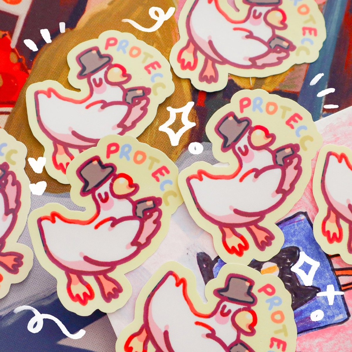 tossedleaf's tweet photo. bodyduck free for every order! 👈👀

thanks @ dappycapycrafts for my stabby duck to protect me 💪😤

#cutethings #cuteart #stickershop #cutestationery #kawaiiaesthetic #kawaiistyle #stickerart #stickers https://t.co/U7zmlBKDG6
