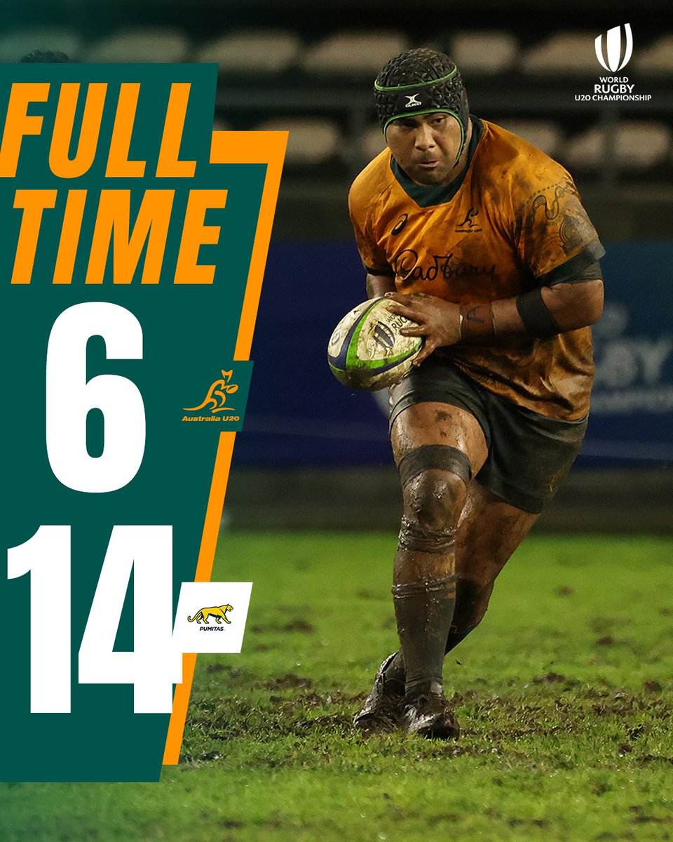 playrugbyau's tweet photo. Our U20s finish in sixth place at the #WorldRugbyU20s after a rain-soaked defeat to Argentina. https://t.co/67KIjFKvjU