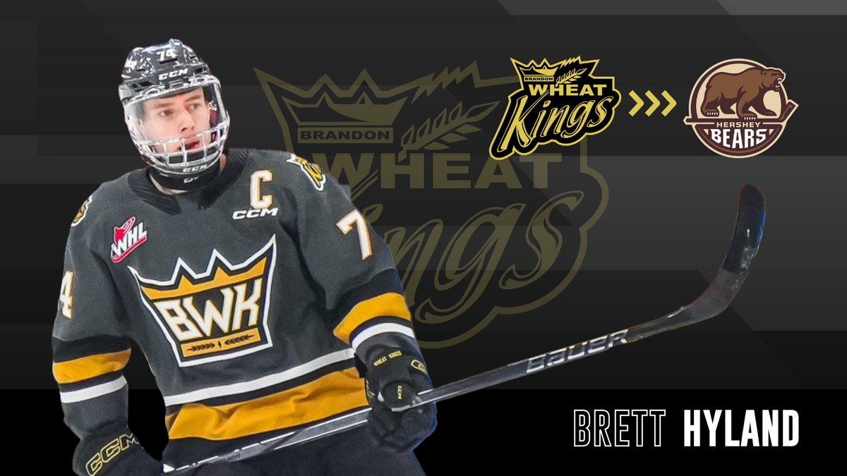 ✒️📜Brett is going pro! Congratulations to our graduating captain Brett Hyland on signing an AHL contract for the 2024-25 season with the Hershey Bears!