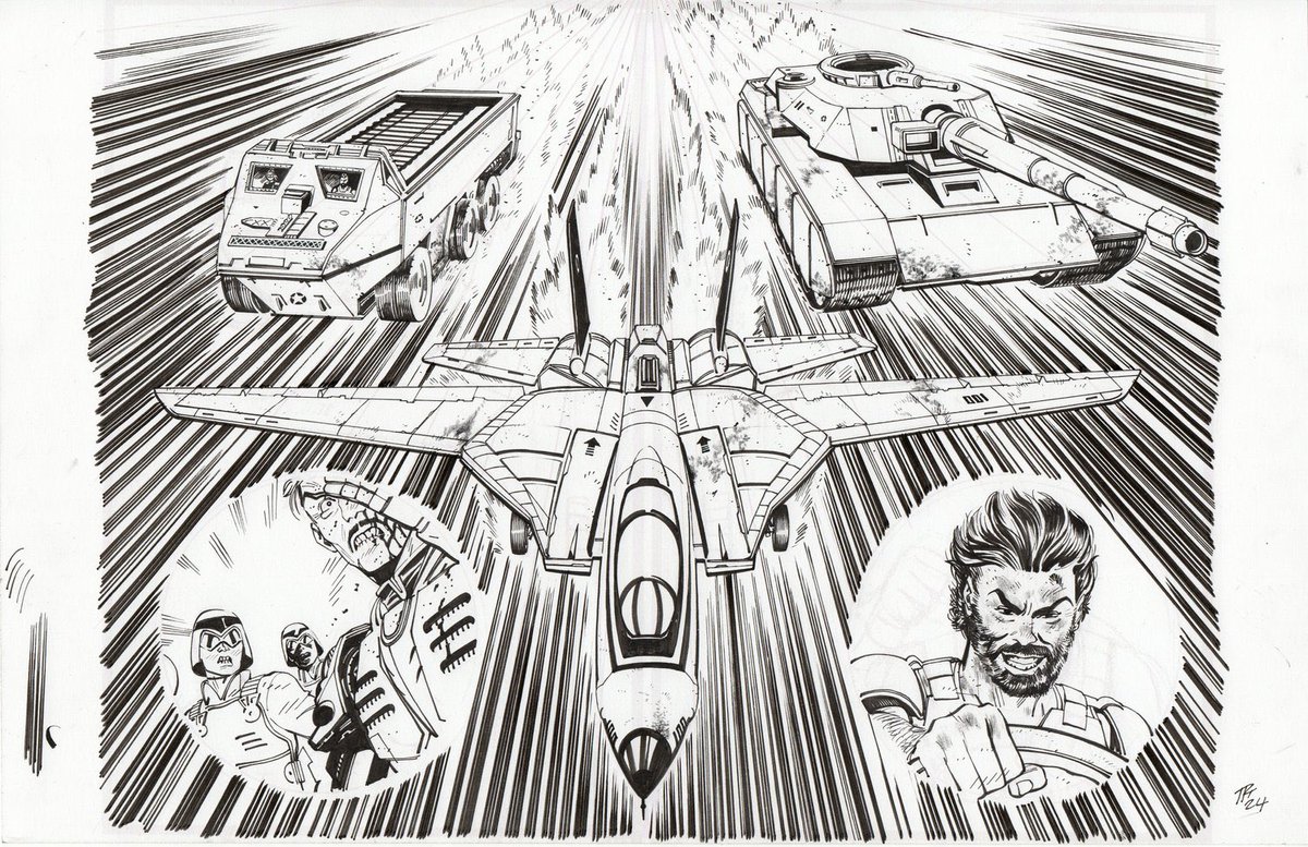 ComicModern's tweet photo. DUKE (GI JOE) original art by @tomreillyart for issues 4 &amp; 5 are now for sale here:

https://t.co/09M8tRuBE2

#BAT #Destro #Baroness #ScrapIron #Clutch #GeneralHawk #Duke #GIJoe https://t.co/7hLPlTjg4t