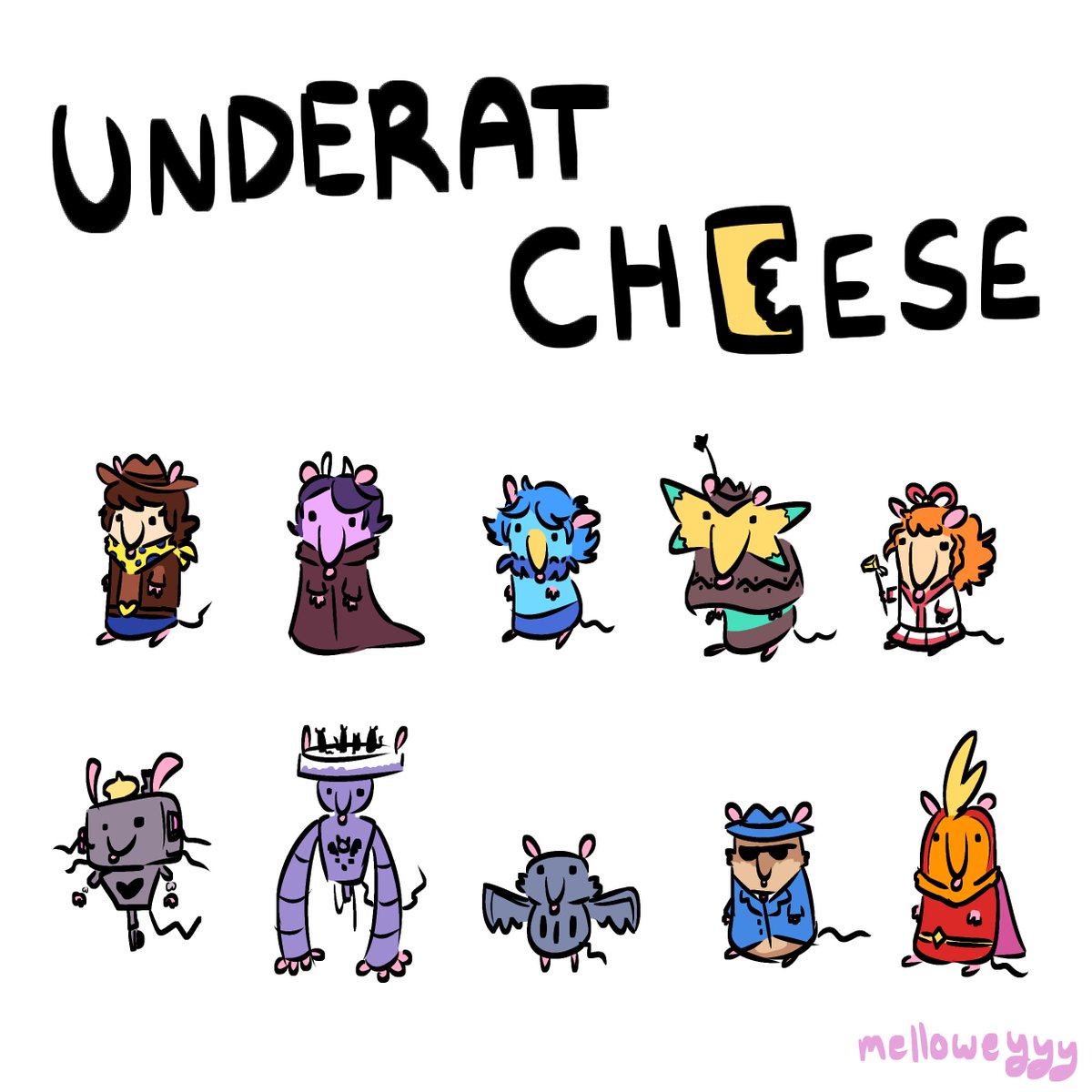melloweyyy's tweet photo. I made them rats
#UndertaleYellow #UndertaleYellowFanart #Clover #Dalv #Martlet #Starlo #Ceroba #Axis #Guardener #Decibat #Mo #ElBailador https://t.co/4qnhvaHhy8