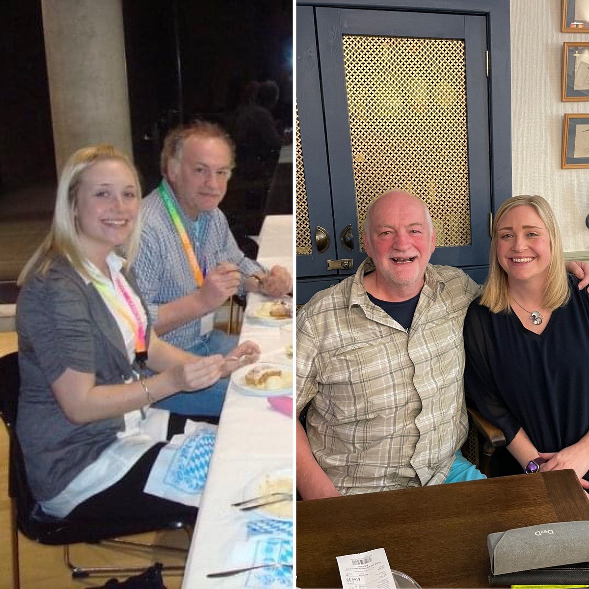 13 years apart, where does time go..?! Quite some time since I was a fresh faced post-doc enthusing about electrophysiology at a meeting in Regensburg with my PhD supervisor! Now I’m the PhD supervisor and he’s a Spotify artist..! #changeddays