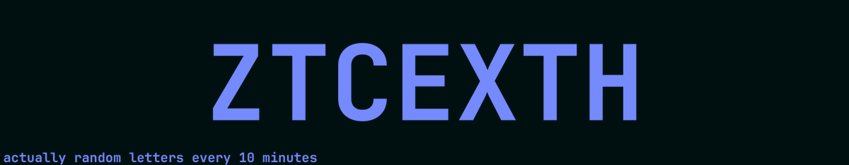 AnyRandomChars's tweet photo. ZTCEXTH https://t.co/mrOAqNGuYP