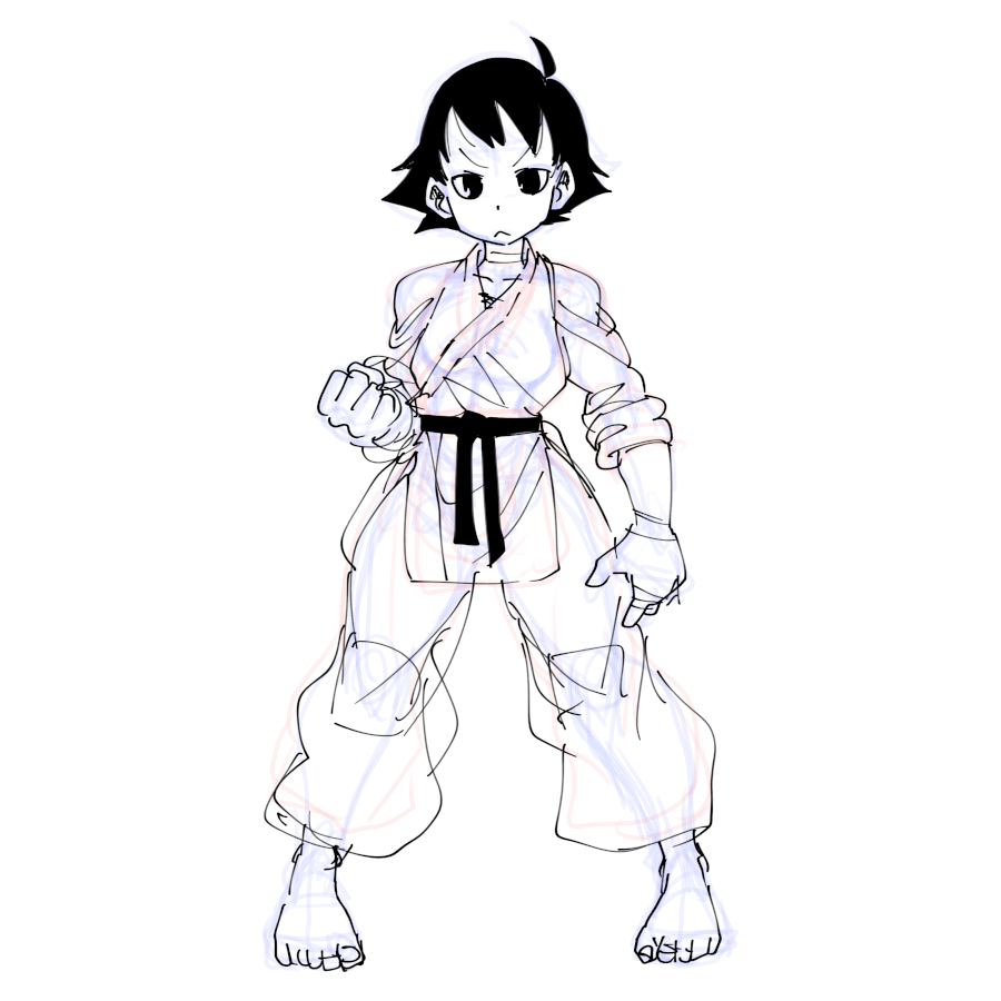まこと(ストリートファイター) 「2024-07-19 #一日一絵 」|ふゆ(ドとレとミとキュとゴとヱの音が出ない)のイラスト
