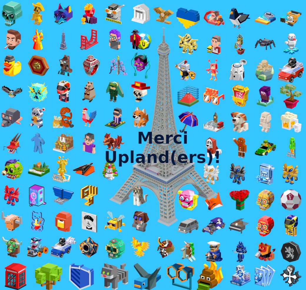 frag76842570's tweet photo. Merci à tous les contributeurs pour la construction de la tour eiffel dans @UplandMe 🤝🤝

j'espère n'avoir oublié personne (hope all contributors a here) https://t.co/e7KM4FMCD6