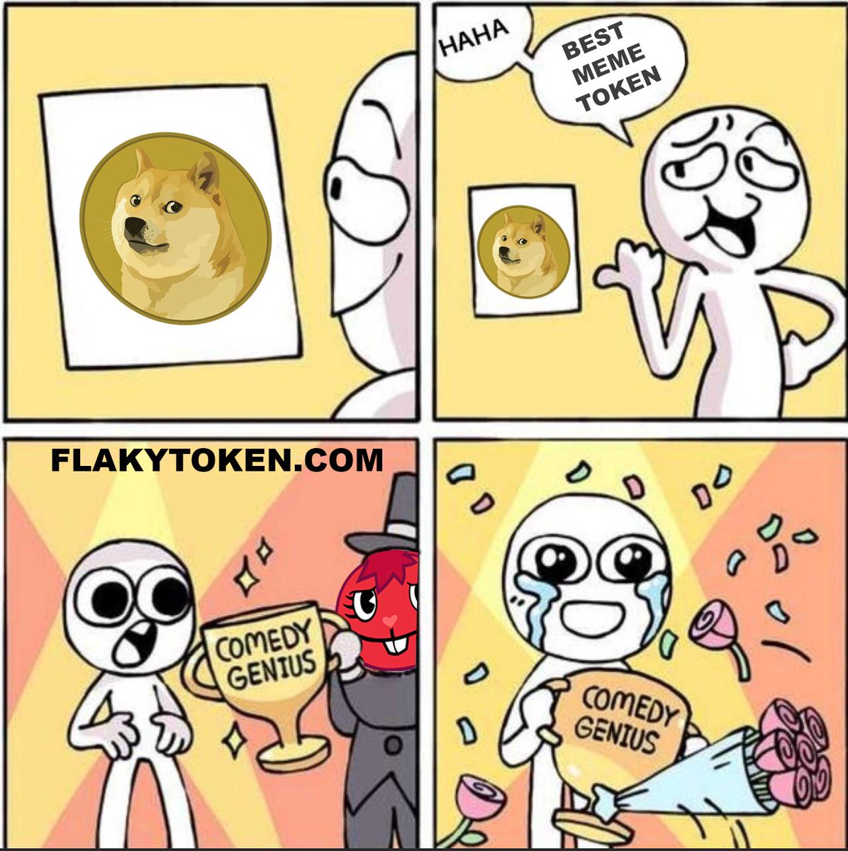DON'T FORGET TO BUY THE MEME TOKEN OF THE FUTURE $FLAKY

#Bitcoin #BTC #DOGE #FLAKY