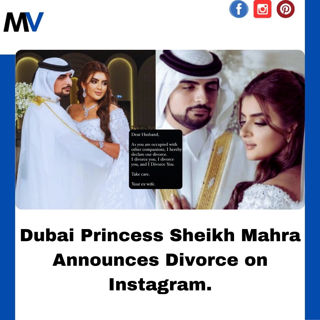 MagazineVista's tweet photo. Dubai Princess Sheikh Mahra Announces Divorce on Instagram.

Read More: https://t.co/rCJbNFQSpI

#sheikhmahra #dubaiprincess #Dubai #Divorce #Divorced #dubaiprincesssheikhmahra #instagram #instagramupdate #NewsUpdate #dubainews #arabnews #AlJazeeraEnglish #aljazeeranews https://t.co/VUBj8YzNvj