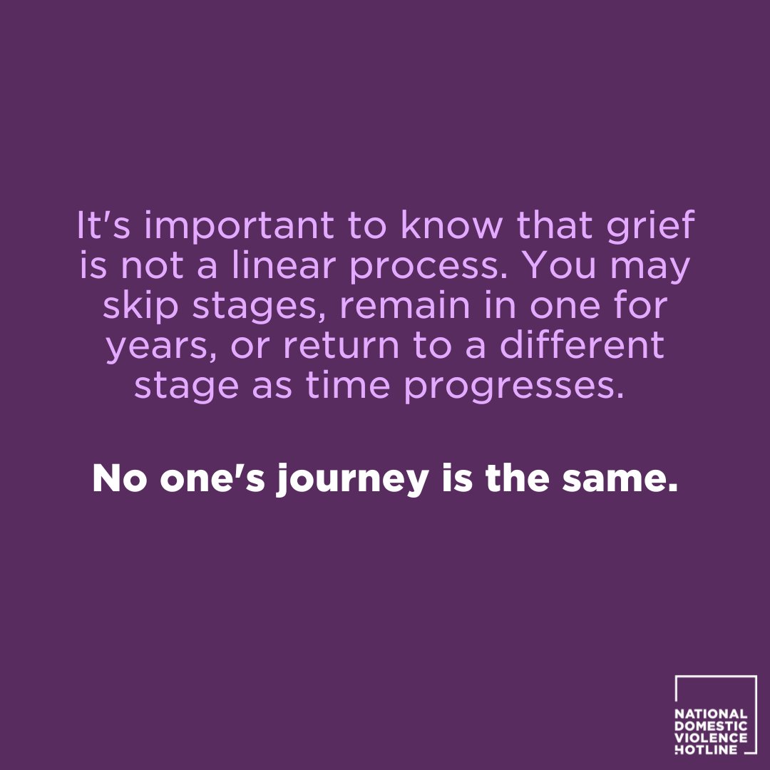 ndvh's tweet photo. It's important to know that grief is not a linear process. Everyone’s grief journey is unique. Learn more on finding help with grieving a loved one lost to domestic violence: https://t.co/7Qm1fp8baT
#Grief #LosingALovedOne #DomesticViolence #DVAwareness https://t.co/Y50EhjAW33
