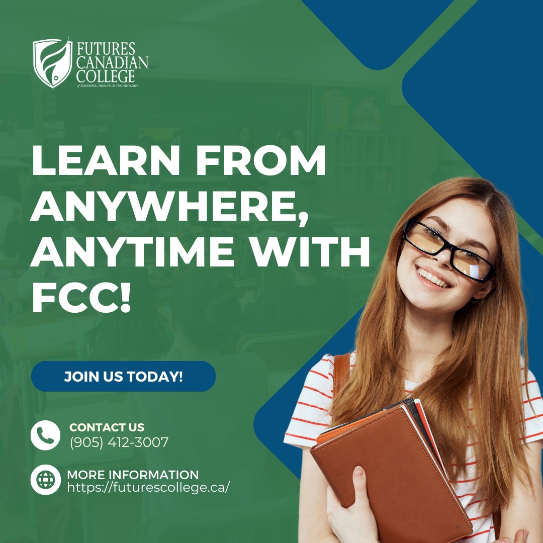 yourfuturesca's tweet photo. At Futures Canadian College, we believe in the power of online education. Our teaching is online, allowing you to learn from the comfort of your home. Take advantage of the flexibility and convenience of our online programs designed to fit your lifestyle. Join us and discover ... https://t.co/8qsdp4HbaK