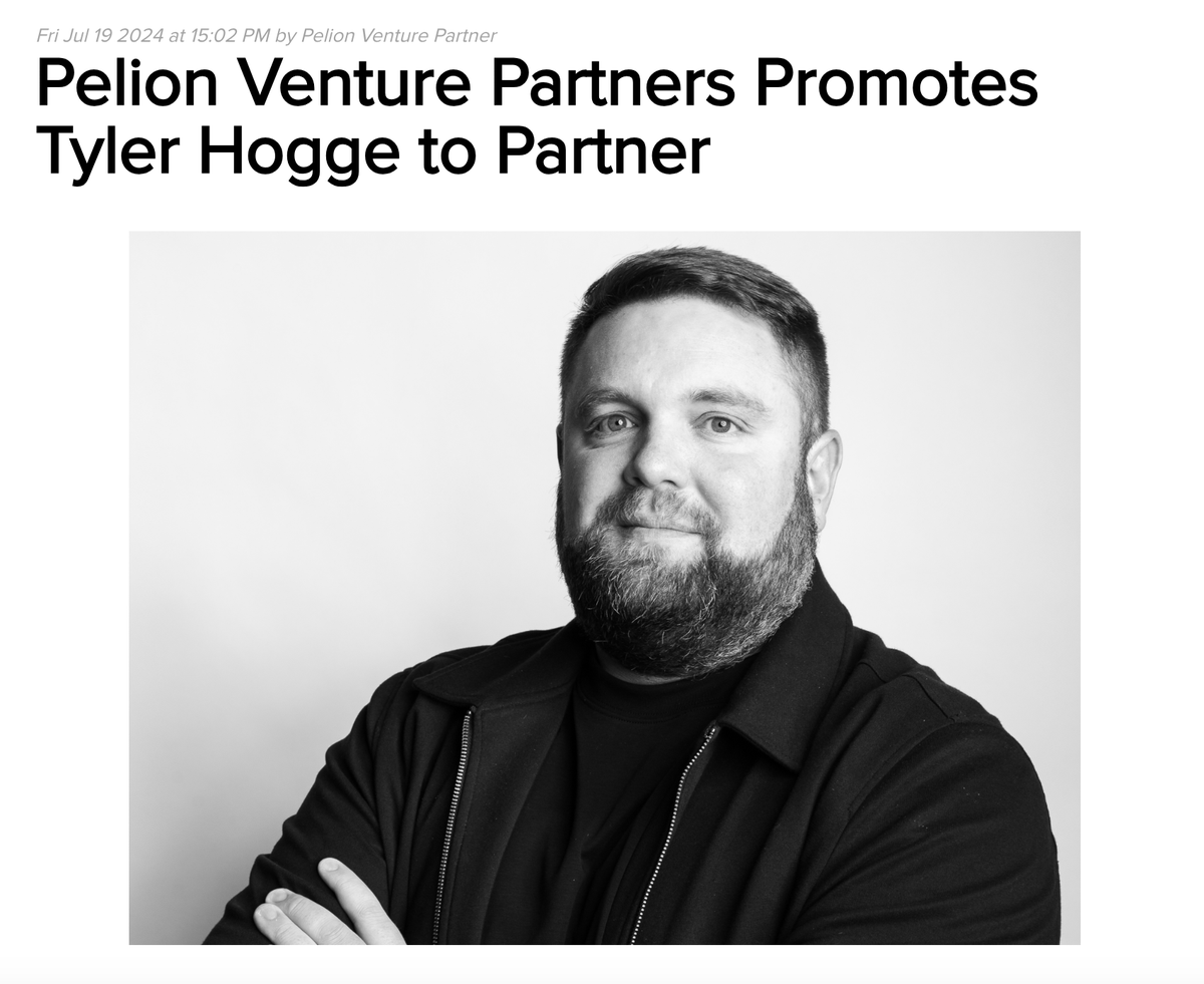 Few can offer as much value to founders

- no one builds trust like tyler 
- no one cares as much as tyler 
- no one will get as in the trenches as tyler
- no one will tell you the truth like tyler 

Win for <a href="/Pelion_VP/">Pelion Venture Partners</a>, win for <a href="/thogge/">tyler hogge</a> and win for the founders he will invest in