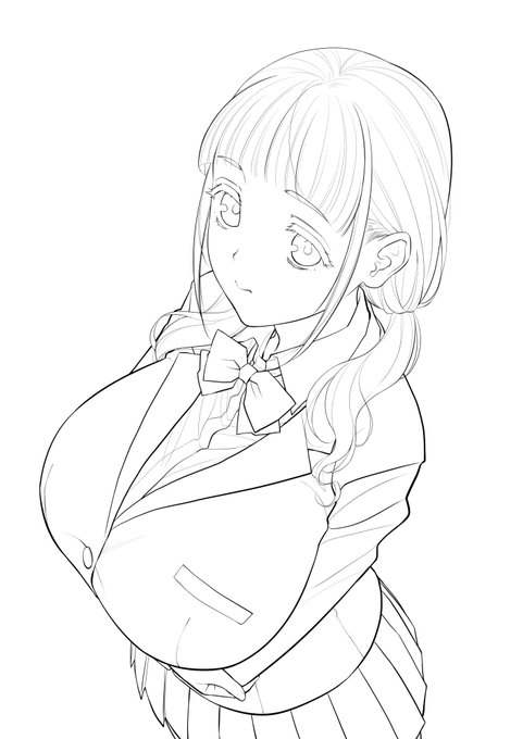 表紙の線画が出来た気がするわ! 