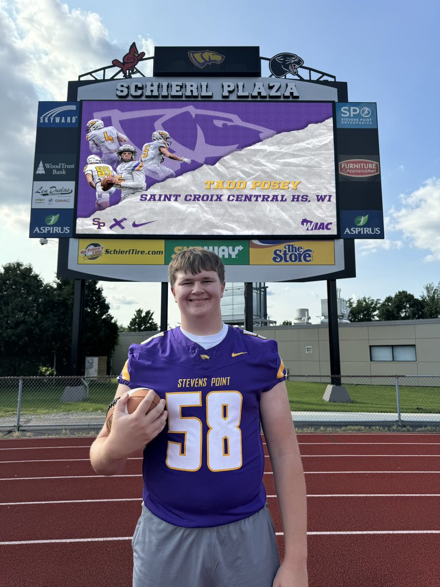 Tadd Posey (@taddposey58) on Twitter photo I had a great day <a href="/UWSPFootball/">UWSP Football</a> getting to learn about the program. Thanks <a href="/Coach_MSnyder/">Mitch Snyder</a> for inviting me and thanks <a href="/CoachVenne/">Coach Venne</a> and <a href="/CoachAArcher/">๐ฐ๐๐๐๐ธ๐ฝ ๐ฐ๐๐ฒ๐ท๐ด๐</a> for showing me around. I had a great day <a href="/UWSPFootball/">UWSP Football</a> getting to learn about the program. Thanks <a href="/Coach_MSnyder/">Mitch Snyder</a> for inviting me and thanks <a href="/CoachVenne/">Coach Venne</a> and <a href="/CoachAArcher/">๐ฐ๐๐๐๐ธ๐ฝ ๐ฐ๐๐ฒ๐ท๐ด๐</a> for showing me around.