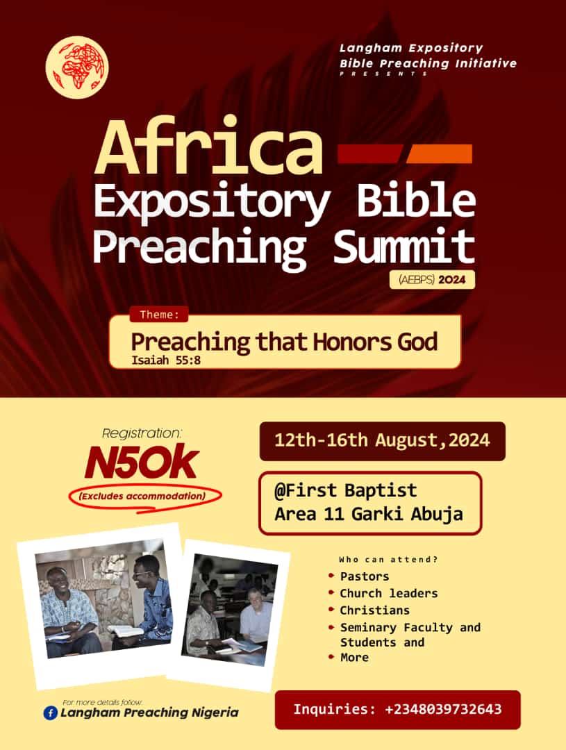 Join us at the Expository Bible Preaching Summit for a fresh encounter in the Word of God.