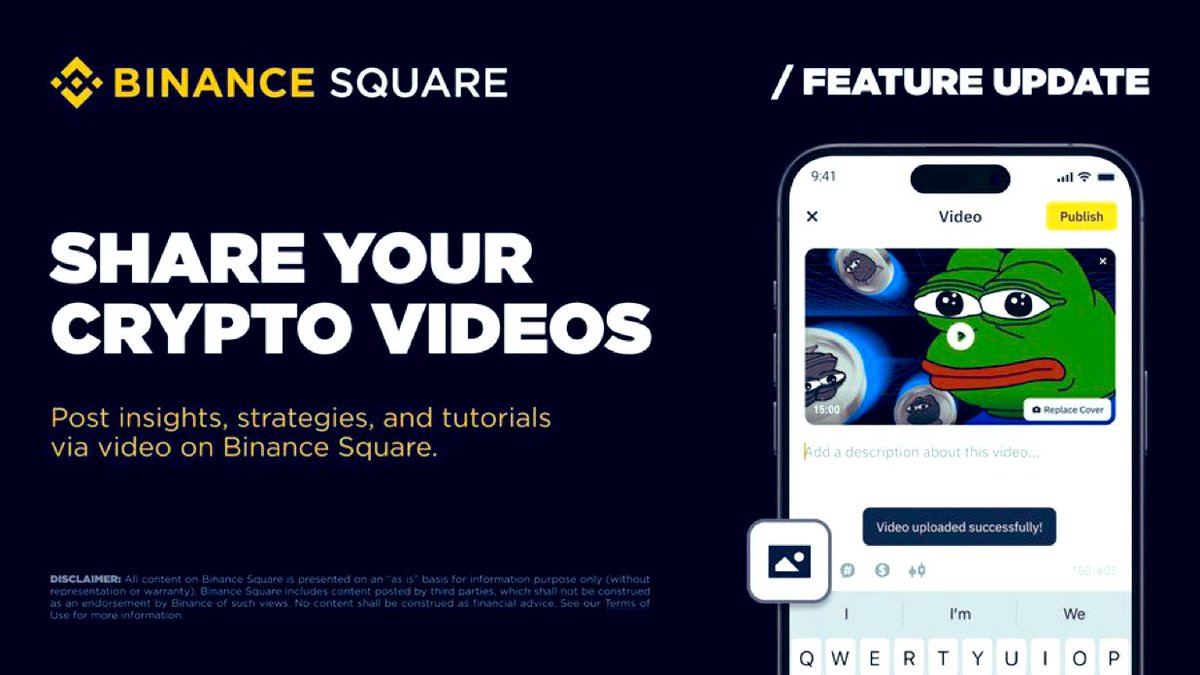 MisterNarcos's tweet photo. تحديث على منصة Binance_Square اصبح الان بمكانكم مشاركة وعرض مقاطع الفيديو الخاصة بكم على منصة سكوير.
تابعوني على #Binance_Square ⤵️✅
https://t.co/ry4aMiZElF
#BNB - #العملات_الرقمية https://t.co/TUYiPqbKzH