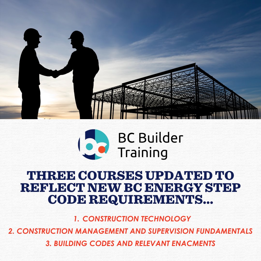 PHBInow's tweet image. PHBI has updated our courses to reflect the recent changes to BC Energy Step Code requirements!
Swipe to check out the newly revised courses! 🔧🔨 📜 
Enroll today at phbi.ca/bc/ and enhance your expertise!
#phbi #BCBuildingCode #BuilderEducation #EnergyStepCodes