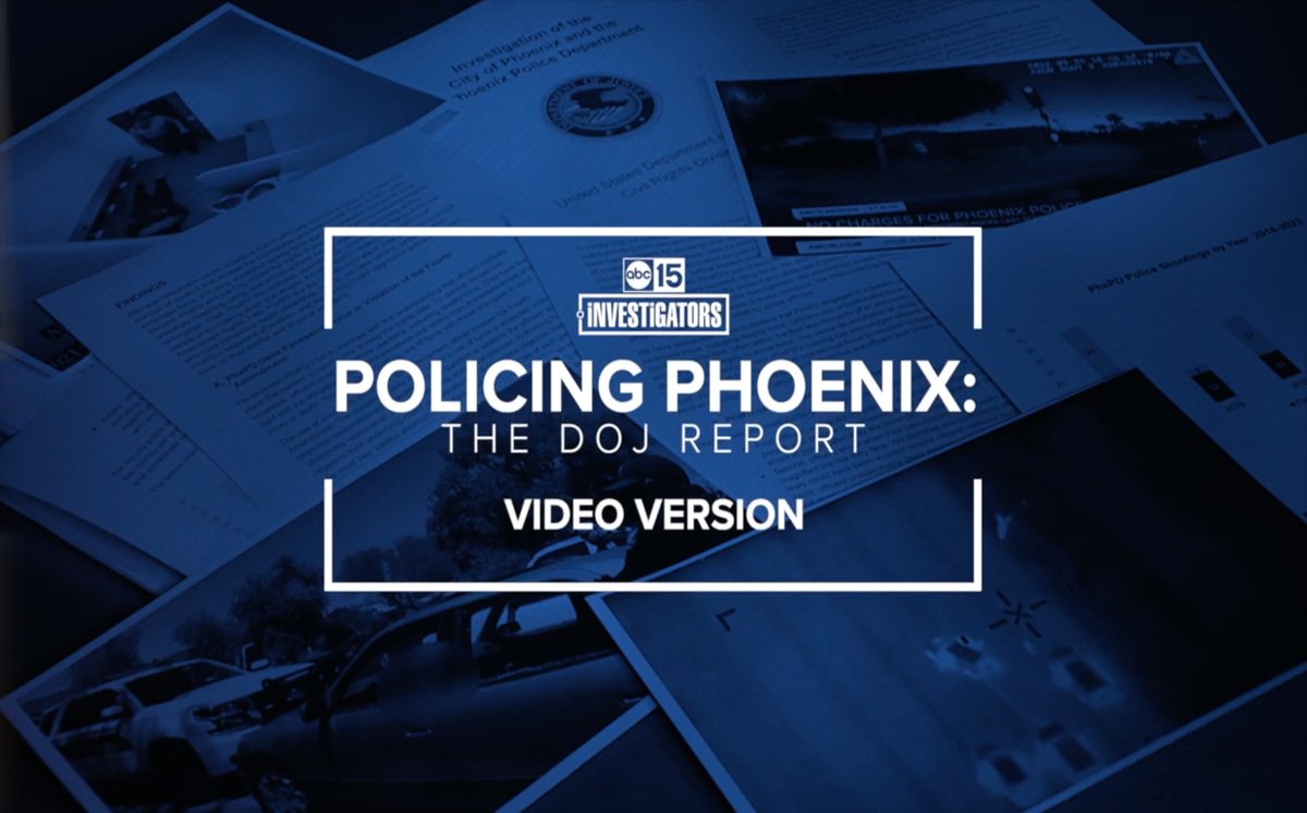 DaveBiscobing15's tweet image. THE DOJ REPORT (IN VIDEO)

In a special project, @ABC15 is taking the DOJ&apos;s report and turning it into a comprehensive volume of video reports.

The series will last weeks. 

Every video will be cataloged on the webpage below - and added to this thread.

abc15.com/news/local-new…