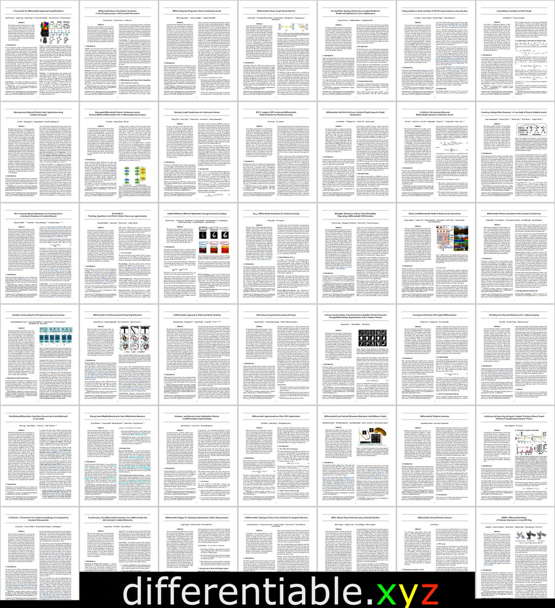 Felix Petersen @NeurIPS (@fhkpetersen) on Twitter photo We are excited to announce 43 accepted papers at the Differentiable a.e. Workshop at #ICML2024 in Vienna 🎻🎉. Make sure to join us this Friday!
Proceedings link: differentiable.xyz/papers-2024
<a href="/icmlconf/">ICML Conference</a> We are excited to announce 43 accepted papers at the Differentiable a.e. Workshop at #ICML2024 in Vienna 🎻🎉. Make sure to join us this Friday!
Proceedings link: differentiable.xyz/papers-2024
<a href="/icmlconf/">ICML Conference</a>