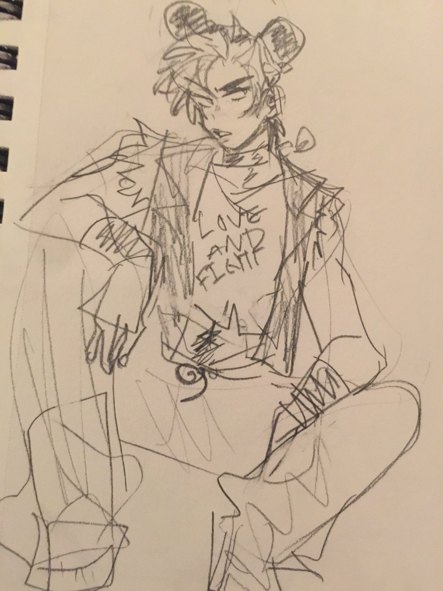 also peaked with these sketchbook doodles. shoutout to jojo era luna 