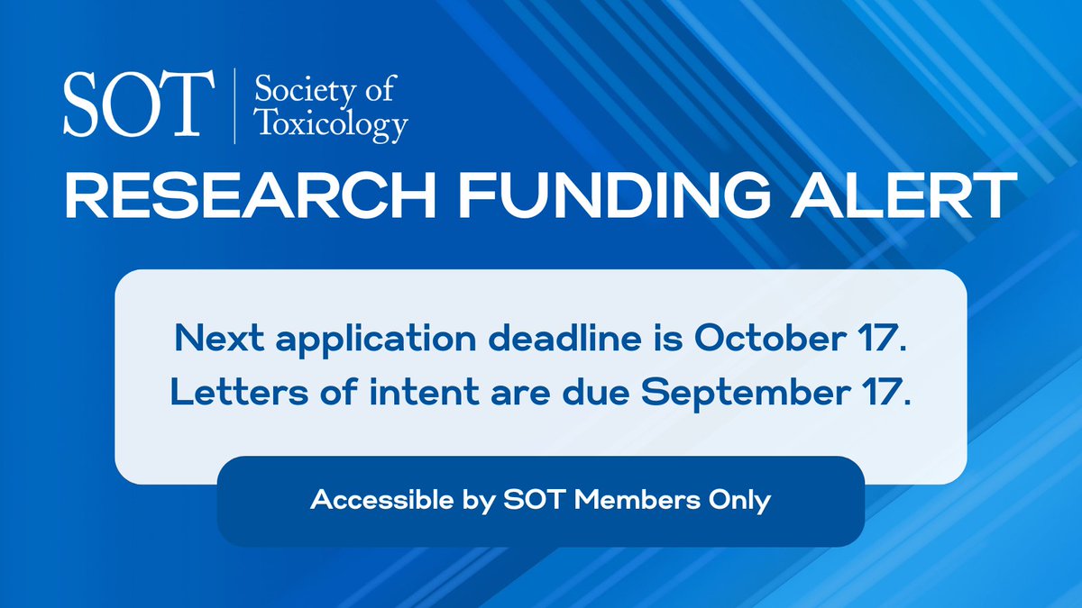 SOToxicology's tweet photo. RESEARCH FUNDING ALERT: @NIH has issued a grant that seeks to support the development of early-stage therapeutics to counteract adverse health effects from toxic chemical exposures. https://t.co/ZjMa9fXiyx (accessible by #SOTMembers only) https://t.co/DFBZI4ZfZr