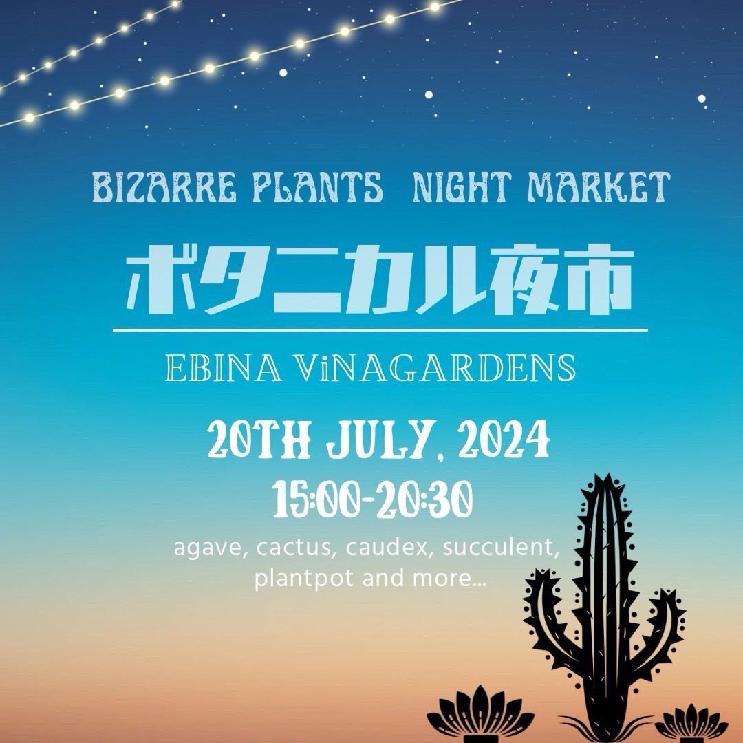 cr_plants's tweet photo. 今日はボタニカル夜市‼️

ピンでのイベント出展が初なのでお手柔らかにお願いします😭

41番にいますので寄れる方は是非🔥

#ボタニカル夜市 https://t.co/oWg7KluE8Z