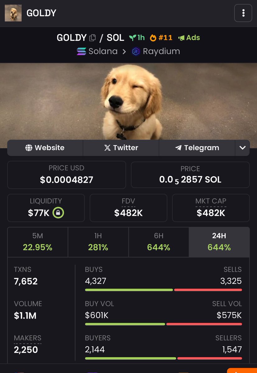 saracrypto_eth's tweet photo. The goodest boy on SOL.

Website: https://t.co/yGCCIAddwl
X: https://t.co/qdmymLYbKu

Trust Sarah. https://t.co/DT4QUfo491