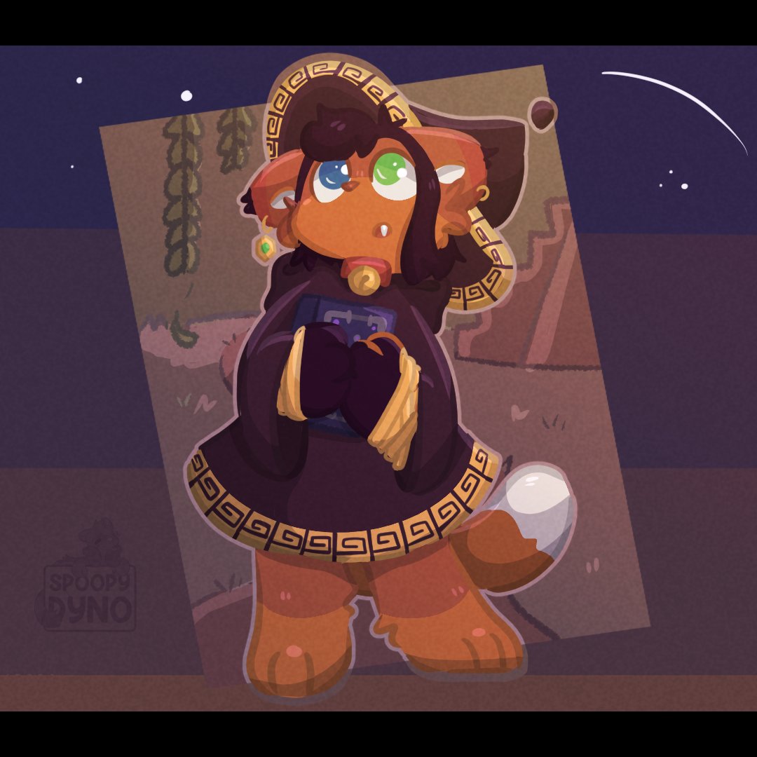 ChakiLynx's tweet photo. Ya menos de un mes para que llegue la @FurFiesta 
Pedi esté lindo dibujito a @Spoopy_Dyno para la badge.
Chaki ya está vestido y listo para combinar y explorar está misteriosa jungla UwU https://t.co/3L9ULQI8Ti