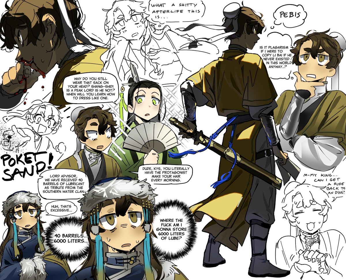 shanuraru's tweet photo. shang qinghua sketch page because he makes me delulu #svsss https://t.co/XlarJTrrLJ