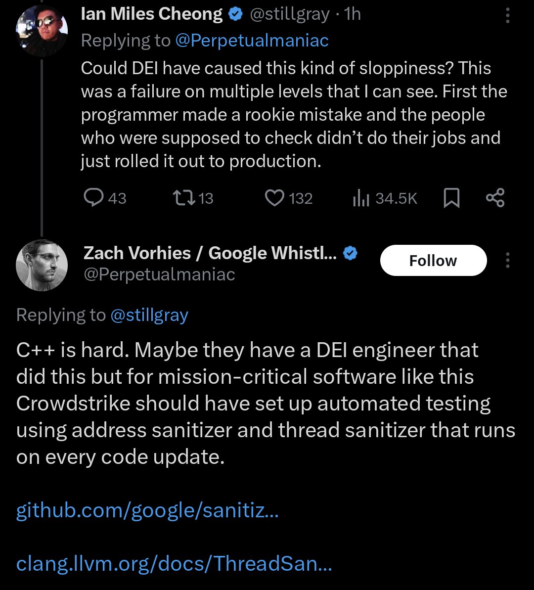 brandontroberts's tweet photo. What's a DEI engineer? 🤨 #Crowdstrike https://t.co/jo9GK0lBho