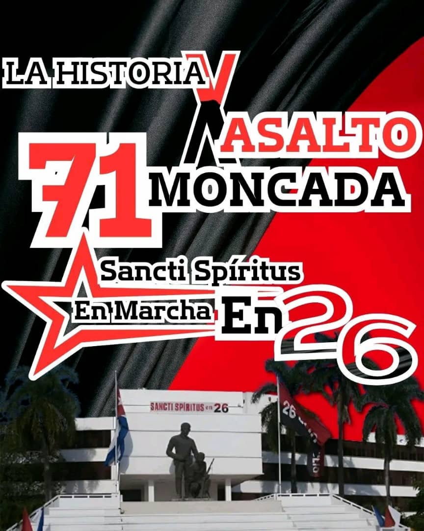 AndroAbon's tweet photo. A pocos días de que en #Cuba celebremos el Día de la #RebeldíaNacional 🔴⚫️
71 aniversario del asalto a la historia https://t.co/H4xKPPLwLA