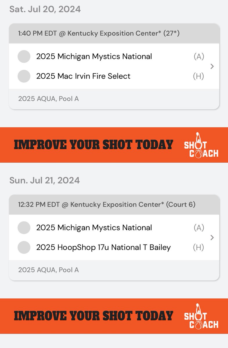 Slight schedule change for tomorrow